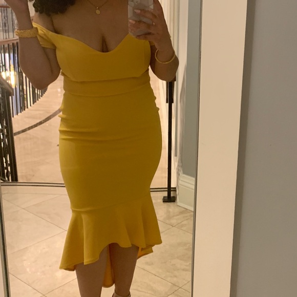 ASOS Bodycon Off-the-Shoulder Mermaid Dress UK 14/US 10 - Picture 4 of 4